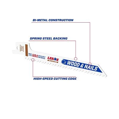6-In. 6-TPI Bi-Metal Reciprocating Saw Blade