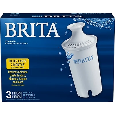 Brita 35503 Pitcher Replacement Filter, 3-Pack, White