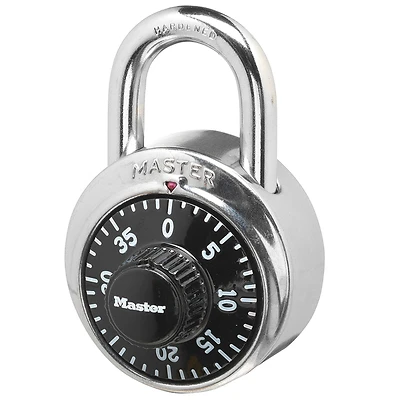 Master Lock 1500D Black Combination Padlock, 3/4 In. Shackle