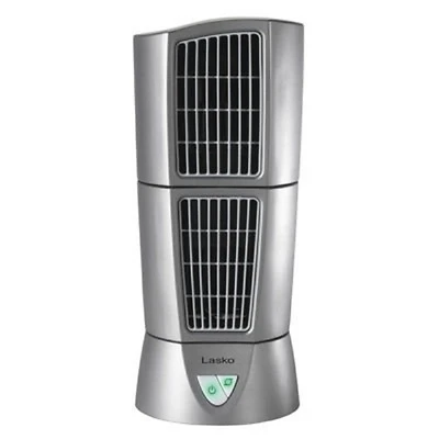 4910 14 In. 3-speed Oscillating Desktop Wind Tower Fan, Platinum