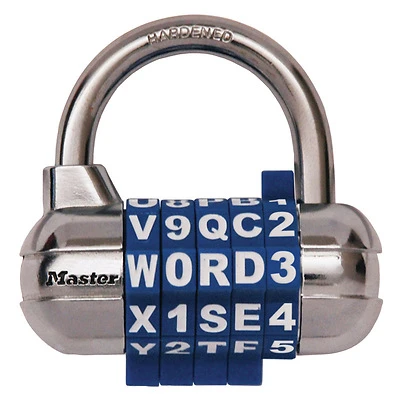 Master Lock 1534D Combination Padlock, 1/4 in Shackle