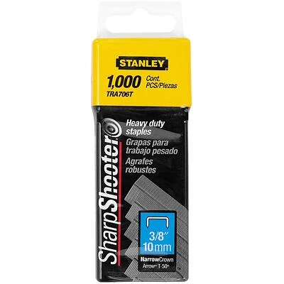 STANLEY TRA706T Staple, For: TR100, TR200, TRE500 Series, PHT150, PHT250, Arrow T-50 Staplers, 1000/PK