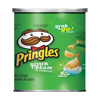 Pringles Sour Cream & Onion Potato Crisps, 2.5 Oz