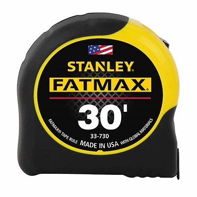 Stanley FatMax 33-730 Tape Measure, 30 Ft x 1-1/4 In. Blade