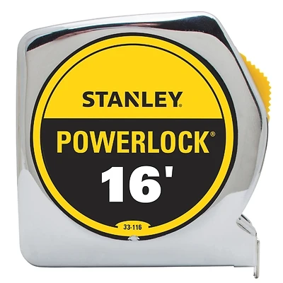 Stanley Powerlock Tape Measure, 16 Ft. x 3/4 In.