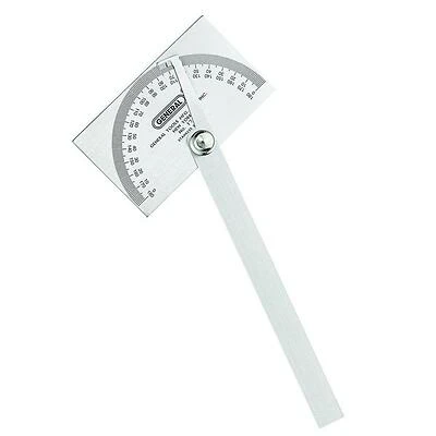 General Tools 17 Square Head Protractor, 0-180 Deg, 6 In., Stainless Steel