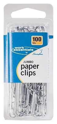 Swingline A70725855 Jumbo Paper Clips, Silver, 100-Count