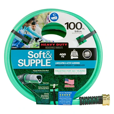 Swan Soft & Supple Garden Hose, 400 PSI, 5/8-In. x 100-Ft.