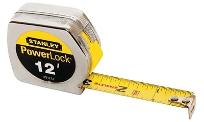 Stanley 33-312 PowerLock Tape Measure, 12 ft x 3/4 in