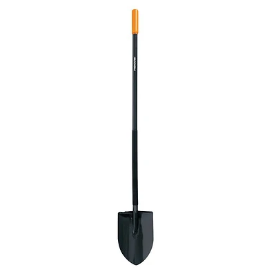 Fiskars 396680-1001 Digging Shovel, 14 Gauge Steel, Long Handle