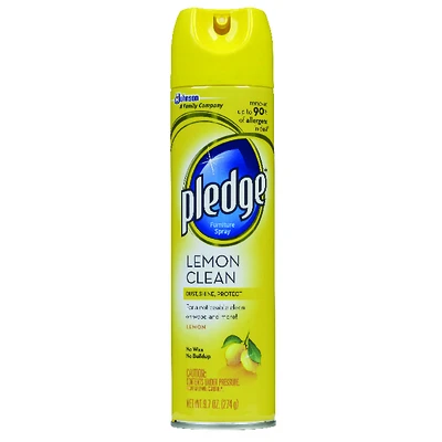 Pledge 671301 Lemon Furniture Polish, 9.7 oz. Aerosol