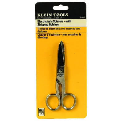Klein Tools 2100-7 Electrician Scissors, 5-1/4 In., Silver