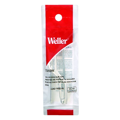 Weller 7250W Soldering Tip, 2.570 in L x 0.22 in W Tip Male Insert, Copper