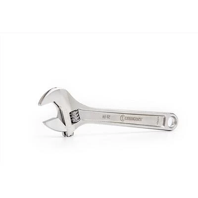 Adjustable Wrench, Chrome, 10 In.