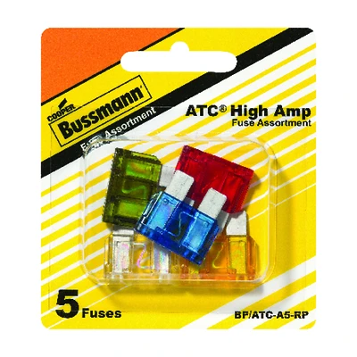 Atc Blade Fuse Assortment 5-pack, Includes 10a, 15a, 20a, 25a, 30a Fuses