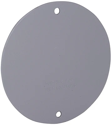 Bell 5374-0 4-1/8 In Round Aluminum Weatherproof Box Cover, Gray