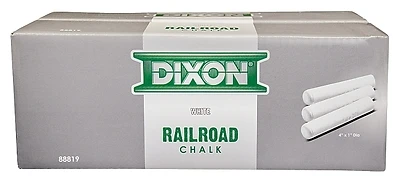 88819 White Railroad Chalk, Tapered 4x1 In, 72 Pk