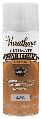 Varathane 9181 Satin Interior Oil-Based Polyurethane Spray, 11.25 Oz