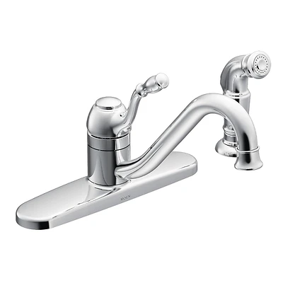 Moen CA87009 Lindley Kitchen Faucet, Single Handle, Side Spray, Chrome