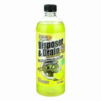 Instant Power 1501 Disposal and Drain Cleaner, Lemon Scent, 1 L