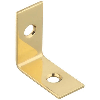 National Hardware N213-389 Corner Brace, 1 x 1/2 In., Brass, 4-Pack