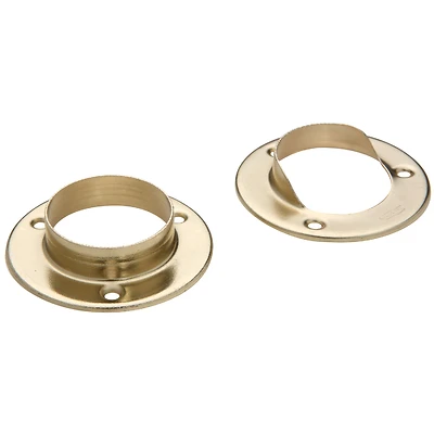 Brass Closet Rod Pole Socket Set, 1-3/8 In., Pr.
