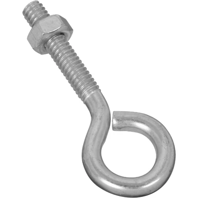 National Hardware N221-101 Eye Bolt with Hex Nut, Zinc, 1/4-20 x 1-1/4 In.