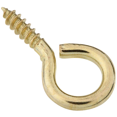 National Hardware N119-289 Screw Eye #10, Solid Brass, 1-3/8 In., 4-Pk.
