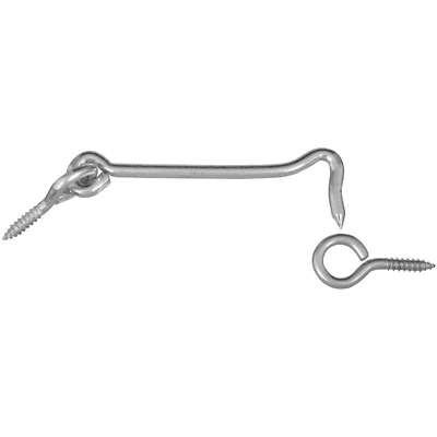 National Hardware N122-358 Zinc Gate Hook and Eye, 6 In.