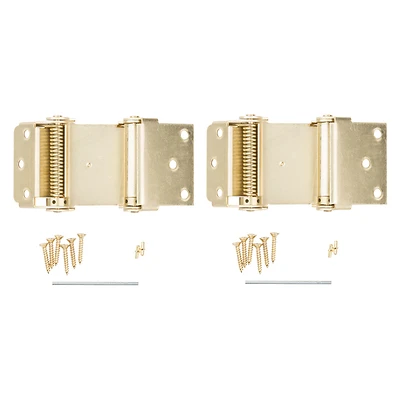 National Hardware N115-303 Spring Hinge, Brass, 3 In., 2-Pk.