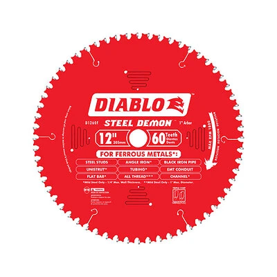 Steel Demon 12 In. 60-tooth Cermet Ii Carbide Circular Saw Blade D1260cf