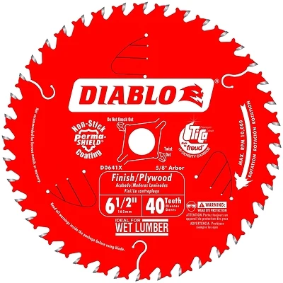 Diablo D0641X Circular Saw Blade, 40-Tooth, 6-1/2 In.