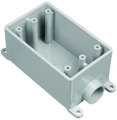 Carlon E980DFN-CTN PVC Field Service End Box, Single Gang, 1/2 In.