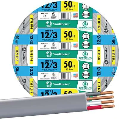 Underground Feeder & Branch Circuit Cable, 50 Ft.