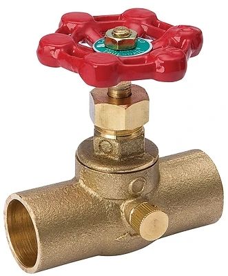 C x C Stop & Waste Valve, Brass, 3/4 In.