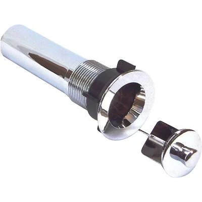 US Hardware P-102C Sink Drain with Stopper, Plastic, Chrome