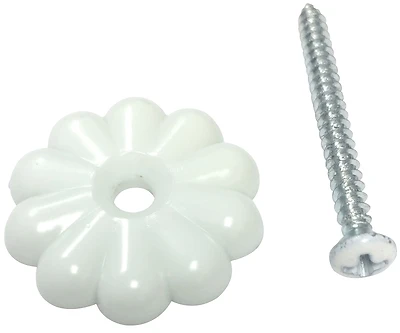 US Hardware D-138B Rosette Button, 1-1/8 in, Plastic