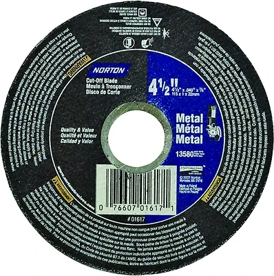 07660701617 4-1/2 In. Aluminum Oxide Cut-off Wheel, 0.04 In. Thick, 60 Grit