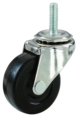Shepherd 9195 Rubber Swivel Caster, 3 In. Wheel, 90 Lb, 1 Pk