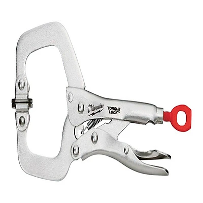 Milwaukee 48-22-3522 Torque Lock 6 In. Locking C-Clamp, Swivel Jaws