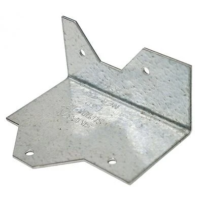 L-Angle Connector, Angle Reinforcement, 16 Gauge, Galvanized Steel, 3 In.