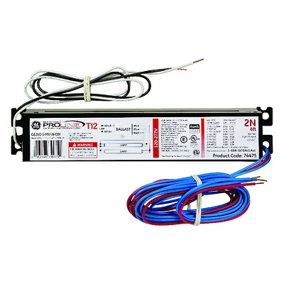 GE ProLine 93880 Electronic Fluorescent Ballast, 1-Lamp, 120-277V