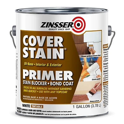 Zinsser 3501 Cover-Stain Oil-Based Primer, White, 1 Gallon