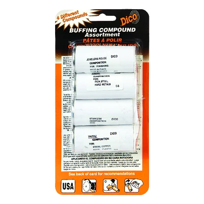 Dico Buffing Compound Assortment Kit, 4 Tubes, 2 Oz. Each