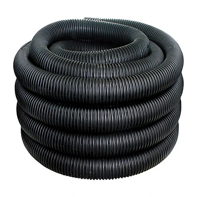 Poly Drainage Tube, Slotted, 3 In. x 100 Ft.