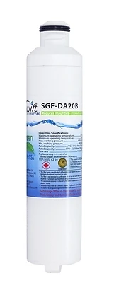 Sgf-da20b Refrigerator Water Filter, 0.5 Gpm, Coconut Shell Carbon Block