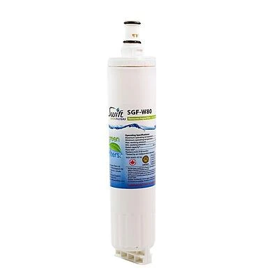 Sgf-w80 Refrigerator Water Filter, 0.5 Gpm, Coconut Shell Carbon Block