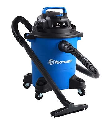 Vacmaster Blue line 5-Gallon* 3 Peak HP Wet/Dry Vacuum VOC507PF