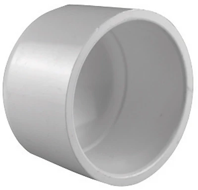 Schedule 40 PVC Pressure Cap Slip, White, 1-1/4 In.
