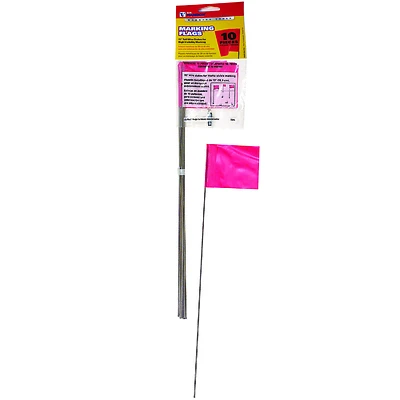 CH Hanson 15065 Stake Flag, Red, 2-1/2 in W Flag, 3-1/2 in H Flag, 15 in OAH, PVC Flag